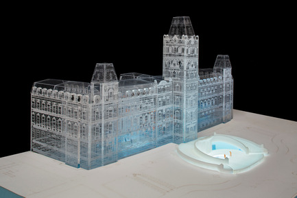 Press kit | 952-12 - Press release | The Reception Pavilion of Québec's National Assembly receives a Canadian Architect's Award of Merit - GLCRM & Provencher_Roy - Institutional Architecture - Photo credit:  Stéphane Brügger