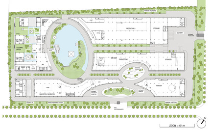 Press kit | 2223-01 - Press release | URBANLOGIC Designs Arts Factory and Innovation Center in Sichuan, China - URBANLOGIC Ltd - Commercial Architecture - Ground Floor Plan - Photo credit: Project Team: Hui Jun Wang, Yuan-Sheng Chen, Florian Pucher, Milan Svatek, Christian Junge