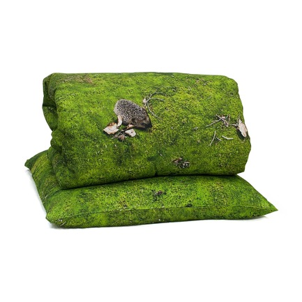 Press kit | 2502-01 - Press release | Augmented Reality Bed Sheets - Hayka - Product -  Moss bed linen packshot - single set  - Photo credit: Hayka