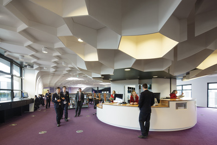 The Infinity Centre, Penleigh and Essendon Grammar Senior School Press kit | 2259-01 - Press release | The Infinity Centre, Penleigh and Essendon Grammar Senior School - McBride Charles Ryan - Institutional Architecture - Library - Photo credit: John Gollings
