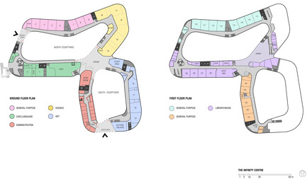 The Infinity Centre, Penleigh and Essendon Grammar Senior School Press kit | 2259-01 - Press release | The Infinity Centre, Penleigh and Essendon Grammar Senior School - McBride Charles Ryan - Institutional Architecture - Floor Plan - Photo credit: McBride Charles Ryan