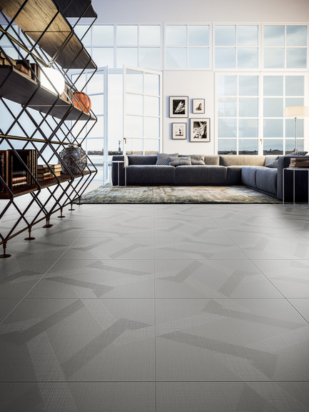 Press kit | 1177-03 - Press release | An incredible maze of ideas and creativity: Labyrinth by Giulio Iacchetti - Ceramiche Refin S.p.A. - Product - Labyrinth Mirror Silver 60x60 - Photo credit: Ceramiche Refin S.p.A.