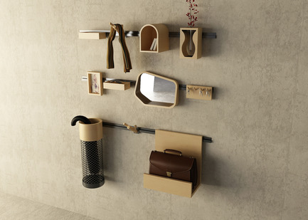 Press kit | 1604-04 - Press release | Design Days Dubai Announces 2016 Edition - Design Days Dubai - Event + Exhibition - Fadi Sarieddine Hang On Hanging Solution Leather and Wood Dims Variable 2014&nbsp; - Photo credit:  Fadi Sarieddine Design Studio 