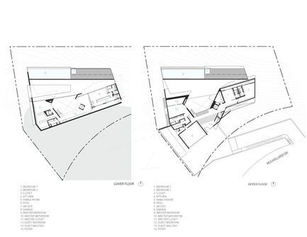 Press kit | 2244-01 - Press release | MU77 Receives 2016AIA|LA Design Award - Arshia Architects,ltd - Residential Architecture - MU77-FLOOR PLAN DIAGRAMS - Photo credit: ARSHIA MAHMOODI