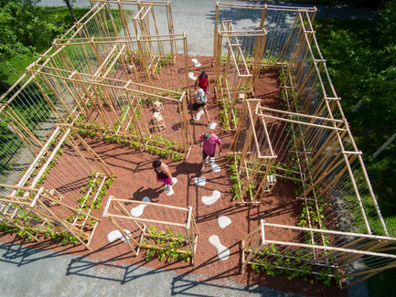 Press kit | 837-16 - Press release | Opening of the 17th International Garden Festival - International Garden Festival / Reford Gardens - Landscape Architecture -  LA MAISON DE JACQUES by Romy Brosseau, Rosemarie Faille-Faubert, Émilie Gagné-Loranger, Québec (Québec) Canada  - Photo credit: Martin Bond