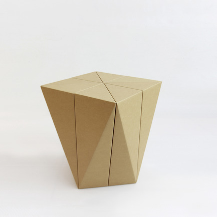 Press kit | 2128-01 - Press release | Fractal Surface Structure made with Cardboard Sheet: Spiral Stool by MisoSoupDesign Awarded Platinum A’Design Award - MisoSoupDesign - Product - Spiral Stool - Photo credit: Daisuke Nagatomo