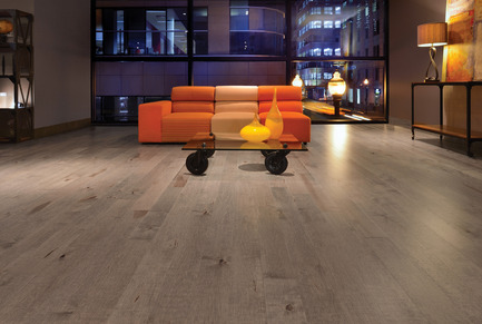 Press kit | 1639-02 - Press release | The Imagine Collection from Mirage: designed to help hiding the marks and scuff of daily use - Mirage Hardwood Floors - Residential Interior Design -  Old Maple Rock Cliff, Cork Look<br>  - Photo credit: Mirage Hardwood Floors<br>