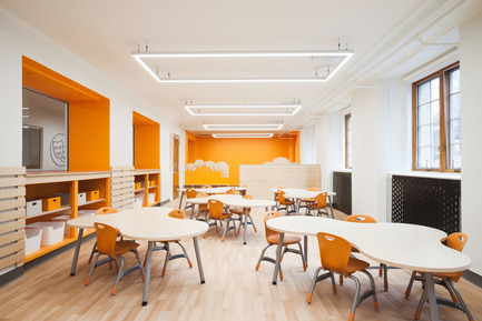 Press kit | 1299-01 - Press release | Sainte-Anne Academy, the school of tomorrow - Taktik design - Institutional Architecture - <br> Kindergarten classroom - Photo credit: Maxime Brouillet