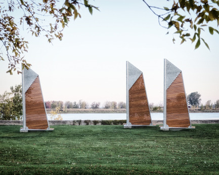 Press kit | 1097-02 - Press release | Sails benches, winning project at theWorld Interiors News Awards 2015 in London - Les Ateliers Guyon - Landscape Architecture - Photo credit: Félix Guyon