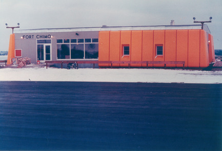 Press kit | 748-25 - Press release | The work of architectural firm Papineau Gérin-Lajoie LeBlanc at the UQAM Centre de Design - Centre de design de l'UQAM - Event + Exhibition - Fort Chimo Terminal - Photo credit: Collection privée George Adamczyk, dossier « Fort Chimo », image 1-B-1