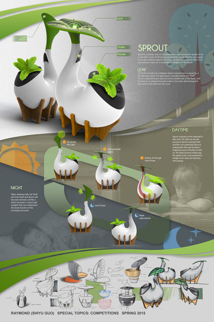 Press kit | 2493-01 - Press release | Sprout - SHIYU GUO - Industrial Design - Presentation Board - Photo credit: Raymond (Shiyu Guo)