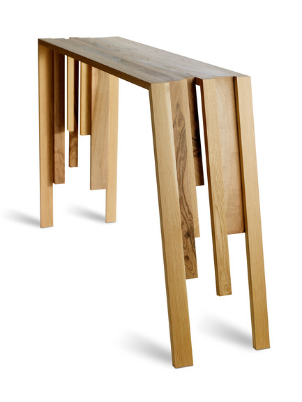 Make art objects part of your decor Press kit | 1691-01 - Press release | Make art objects part of your decor - Barda - Product - Back to the wall console - Photo credit: Atelier Jérôme Dayot