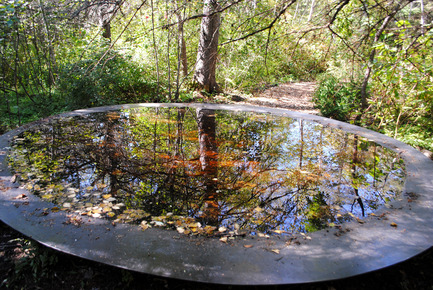 Press kit | 837-10 - Press release | The 16th International Garden Festival at Les Jardins de Métis / Reford Gardens will BUZZ in 2015! - International Garden Festival / Reford Gardens - Landscape Architecture - ROTUNDA<br>by Citylaboratory [Aurora Armental Ruiz, Stefano Ciurlo Walker]<br>Santiago de Compostela, Spain<br><br>The forest embraces a waterfilled otunda that accumulates pollen and leaves that nourish birds and insects. rom one day to the next, the rotunda brings new life to the garden.<br><br>www.citylaboratory.org - Photo credit: Sylvain Legris