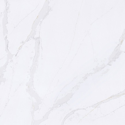 Press kit | 2349-01 - Press release | Silestone Unveils Eternal Collection with new N-Boost Technology - Cosentino - Product - Slab swatch of Silestone by Cosentino's Eternal Calacatta Gold<br> - Photo credit: Cosentino