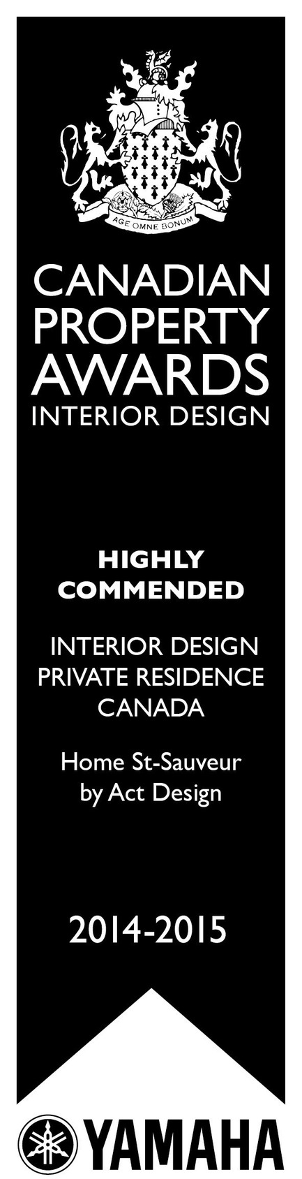 Press kit | 1179-02 - Press release | ActDesign is honoured by the prestigious International Property Awards for the interior design of the Saint-Sauveur residence. - ActDesign - Residential Interior Design - Photo credit: -