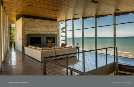 Press kit | 1389-01 - Press release | AIA Chicago honors the worldwide presence of outstanding work from Chicago architecture firms - AIA Chicago - Competition - HONOR AWARD<br> Beverly Shores Residence – Beverly Shores, IN – Booth Hansen <br>  - Photo credit:         Bruce Van Inwegen, Van Inwegen Digital Arts