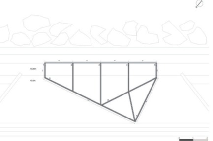Press kit | 982-19 - Press release | «Breath Box» - Installation éphémère pour le Festival des Architectures Vives à La Grande Motte - NAS architecture - Art - Plan de la structure<br> - Photo credit:  NAS architecture 