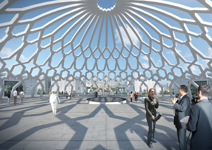 Press kit | 1188-03 - Press release | New Algerian Parliament - Bureau Architecture Méditerranée - Institutional Architecture - Congress of the Republic of Algeria&nbsp;<br>View from the terrace under the dome - Photo credit: Bureau Architecture Méditerranée