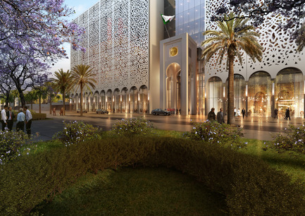 Press kit | 1188-03 - Press release | New Algerian Parliament - Bureau Architecture Méditerranée - Institutional Architecture -  People’s National Assembly - Republic of Algeria<br>View from the entrance of honor<br>  - Photo credit: Bureau Architecture Méditerranée