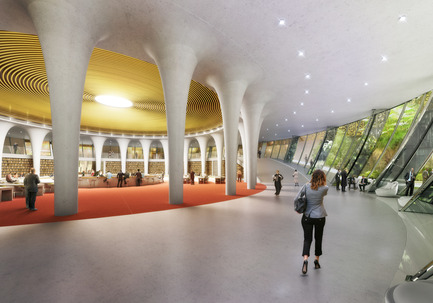 Press kit | 1188-03 - Press release | New Algerian Parliament - Bureau Architecture Méditerranée - Institutional Architecture -  People’s National Assembly - Republic of Algeria<br>View of the library  - Photo credit: Bureau Architecture Méditerranée