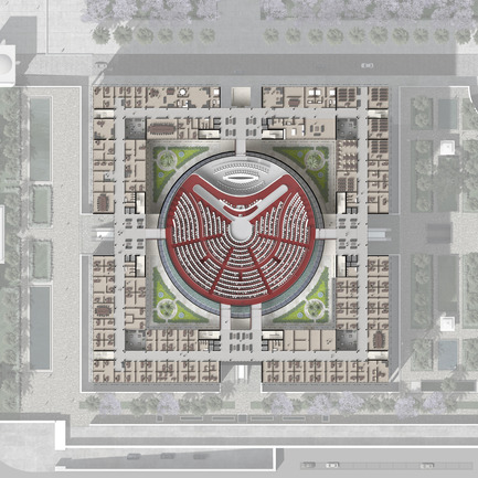 Press kit | 1188-03 - Press release | New Algerian Parliament - Bureau Architecture Méditerranée - Institutional Architecture -  People’s National Assembly - Republic of Algeria<br>Plan  - Photo credit: Bureau Architecture Méditerranée