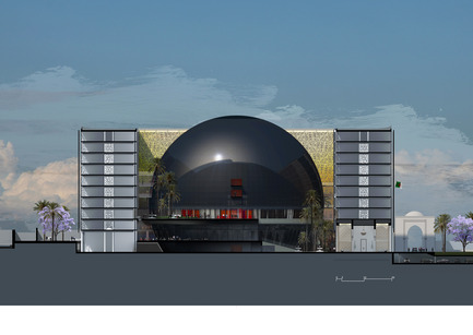 Press kit | 1188-03 - Press release | New Algerian Parliament - Bureau Architecture Méditerranée - Institutional Architecture -  People’s National Assembly - Republic of Algeria<br>North-south section<br>  - Photo credit: Bureau Architecture Méditerranée