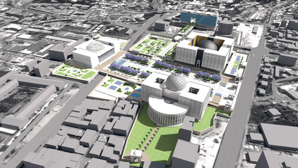 Press kit | 1188-03 - Press release | New Algerian Parliament - Bureau Architecture Méditerranée - Institutional Architecture - New Algerian parliament<br>Parliament - Senate - Congress - Aerial view<br> - Photo credit: Bureau Architecture Méditerranée