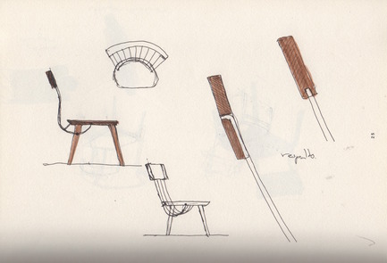 Press kit | 1539-03 - Press release | WW Chair - H Furniture Ltd. - Industrial Design - WW Chair Sketches - Photo credit: Hierve