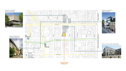 Press kit | 696-09 - Press release | The consortium of Manon Asselin architecte + Jodoin Lamarre Pratte architectes win the Montreal Museum of Fine Arts’ architectural competition to design its new fifth pavilion - Montreal Museum of Fine Arts (MMFA) - Competition - Plan du secteur