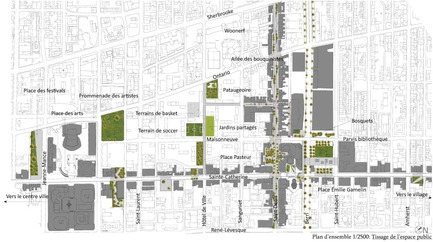 Press kit | 801-06 - Press release | Announce of the results of the urban design ideas contest for the Quartier Latin - Arrondissement de Ville-Marie - Competition - WINNER<br><br>Atelier Ville Architecture Paysage<br>Louis Paul Lemieux <br>PARTAGES