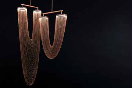 Press kit | 2110-01 - Press release | Larose Guyon's new lighting fixtures collection /Les Ateliers Guyon's new hanging chair - Larose Guyon - Lighting Design - Otéro - Small & Large / Lighting fixture / Larose Guyon - Photo credit: Larose Guyon