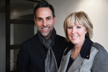 Press kit | 2003-01 - Press release | Merger: Jardin de Ville joins Maison Corbeil and La Galerie du Meuble - G2MC - Product - Éric Corbeil, Co-President at Maison Corbeil (left) and Johanne Bourque, President at Jardin de Ville (right) - Photo credit: Louis Gagnon - Paprika