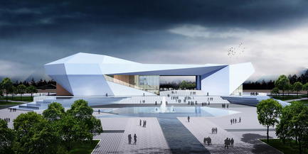 Press kit | 896-01 - Press release | The Shanxi Grand Theater, in Taiyuan (China) - Arte Charpentier Architectes - Institutional Architecture - Photo credit: 3D - Perspective du concours