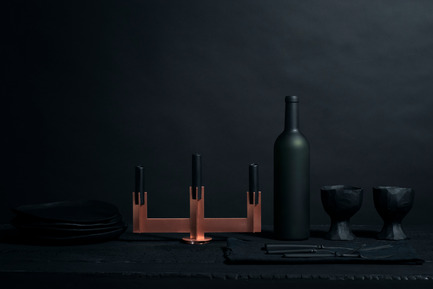 Press kit | 1097-04 - Press release | Launching Larose Guyon, object design studio - Larose Guyon - Product - CANDLESTICK, Victor 3 branches - Photo credit: Larose Guyon