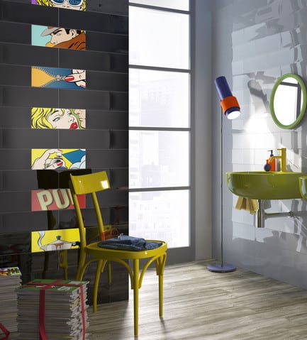 Press kit - Press release - A new tile collection inspired by the Pop Art of Roy Lichtenstein - Ceratec