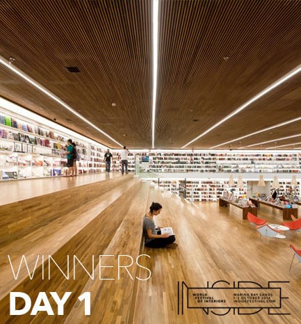 Press kit - Press release - Brazilian bookstore named world's best retail design of 2014 against stiff competition from Harrods and fashion heavyweights - INSIDE: World Festival of Interiors