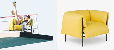 Press kit - Press release - Collection Blow up / Cover Me : Lounge / Ottoman / Loveseat - Céline Godin pour Jardin de Ville