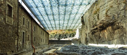 Press kit - Press release - Coverage of archaeological ruins of the abbey of St. Maurice - savioz fabrizzi architectes