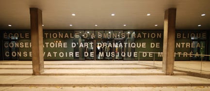 Press kit - Press release - The Conservatoire de musique et d’art dramatique du Québec and the installations of the ÉNAP - Saia Barbarese Topouzanov Architectes