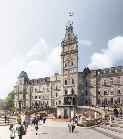Press kit - Press release - The Reception Pavilion of Québec's National Assembly receives a Canadian Architect's Award of Merit - GLCRM & Provencher_Roy