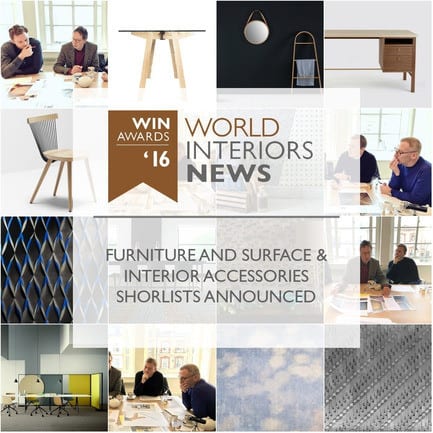 Press kit - Press release - WIN Awards - Furniture and Surface & Interior Accessories Shortlists Announced - World Interiors News