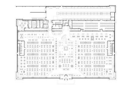 Press kit | 3211-03 - Press release | Sportium Saint-Hubert - INDESIGN inc CONRATH architecte - Commercial Architecture - Ground floor plan - Photo credit: Indesign