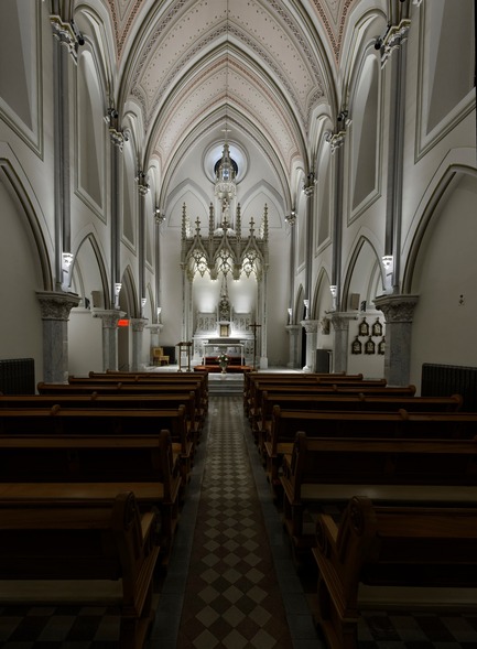 Press kit | 561-01 - Press release | The Carmelite Chapel of Montreal - Éclairage Public - Lighting Design - Photo credit: Pierre Bélanger