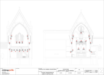 Press kit | 561-01 - Press release | The Carmelite Chapel of Montreal - Éclairage Public - Lighting Design - Photo credit: Éclairage Public