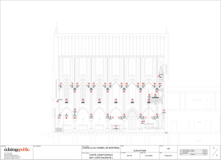 Press kit | 561-01 - Press release | The Carmelite Chapel of Montreal - Éclairage Public - Lighting Design - Photo credit: Éclairage Public