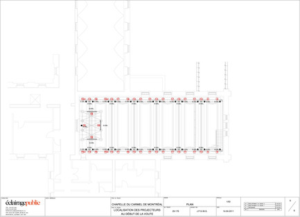 Press kit | 561-01 - Press release | The Carmelite Chapel of Montreal - Éclairage Public - Lighting Design - Photo credit: Éclairage Public