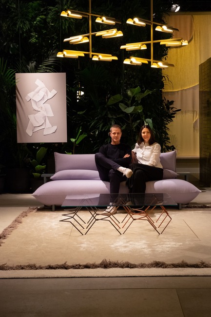 Press kit | 2704-05 - Press release | “Das Haus” 2019 at the imm cologne: Living by moods creates an appetite for open-plan homes - imm cologne 2019, Koelnmesse GmbH - Residential Interior Design - Joel and Kate Booy (Studio Truly Truly) in Das Haus 2019. - Photo credit: Studio Truly Truly