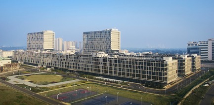 Press kit | 1456-04 - Press release | Tata Consultancy Services Software Development Campus Fosters Community and Celebrates Indian Culture - Yazdani Studio of CannonDesign - Commercial Architecture - Photo credit: Dave Burk Photography