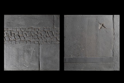 Press kit | 3823-01 - Press release | Berlin Bar, Moscow - Thilo Reich - Commercial Interior Design - Castings of pavement segments - Charlottenburg; Demarcation Line - Photo credit: Ivan Erofeev