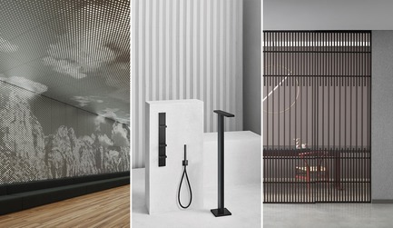 Press kit | 809-27 - Press release | Meet the Finalists of the 2019 AZ Awards - AZURE - Competition - <b><i>Architectural Products</i></b><br><br><b>Arktura: </b>Vapor Graphic Perf<br><b><br>Aboutwater from Boffi and Fantini:</b> AK/25 by Paik Sun Kim<br><br><b>Lualdi:</b> Koan Sliding System KokaiStudios<br> - Photo credit: AZURE